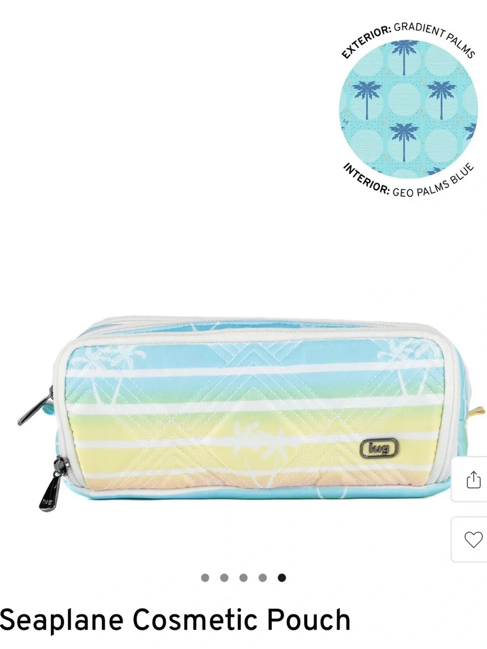 NWT- lug Gradient Stripe Cosmetic Pouch